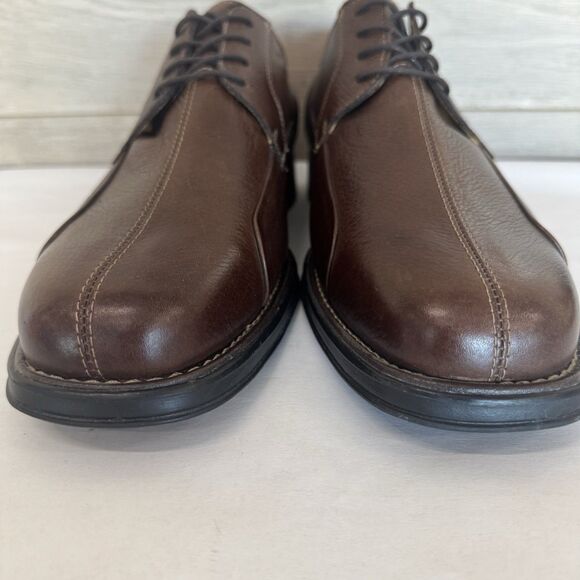 NEW Studio Belvedere Bay Bridge Brown Pebble Leather Oxford Shoe Men 11.5 EEE - Picture 5 of 10